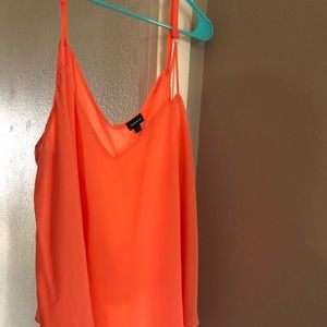 Torrid Size 4 Orange Chiffon Cutout Strap Tank